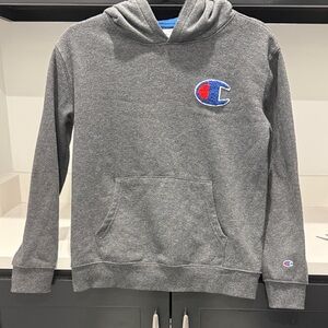 Champion Heather Gray Pullover with Iconic Logo